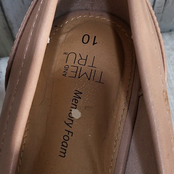 Time and Tru Women's Rose Pink Loafer Shoes Memory Foam Comfort Size 10 - Picture 8 of 9